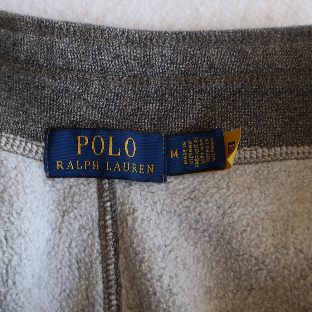 Polo Ralph Lauren Mens Fleece Sweatpants Size M Gray Drawstring Hem Pants - Picture 4 of 11